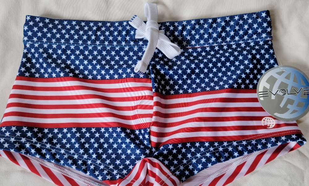 Swim Suit Mens Evolve 2xist Stars Stripes Small